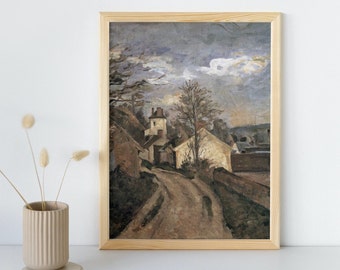 The House of Doctor Gachet in Auvers schilderij, Paul Cézanne, afdrukbare muurkunst, beroemde portretafdruk, klassieke beeldende kunst, Instant Download