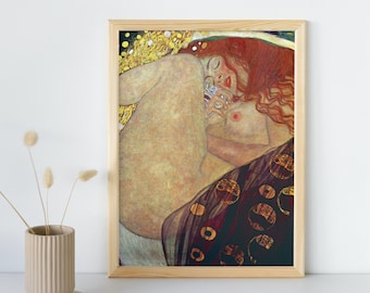 Danaë Painting, Gustav Klimt, Danae, Printable Wall Art, Famous Portrait Print, Classic Fine Art Poster, Home Decor, Instant Download