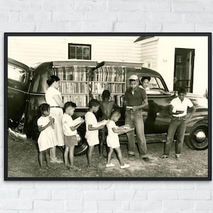 African American Children Photo Print, Black and White, Vintage Wall Art, North Carolina Photograph, Digital Download, Printable Wall Decor