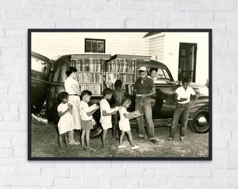 African American Children Photo Print, Black and White, Vintage Wall Art, North Carolina Photograph, Digital Download, Printable Wall Decor