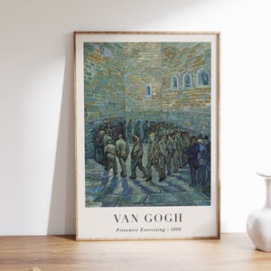 Prisoners Exercising Painting, Vincent van Gogh Print, Printable Impressionism Wall Art, Famous Impressionist Art Poster, Digital Download