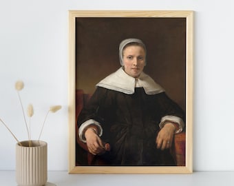 レンブラント - ピンクのカーネーションを持つ女性 (1660