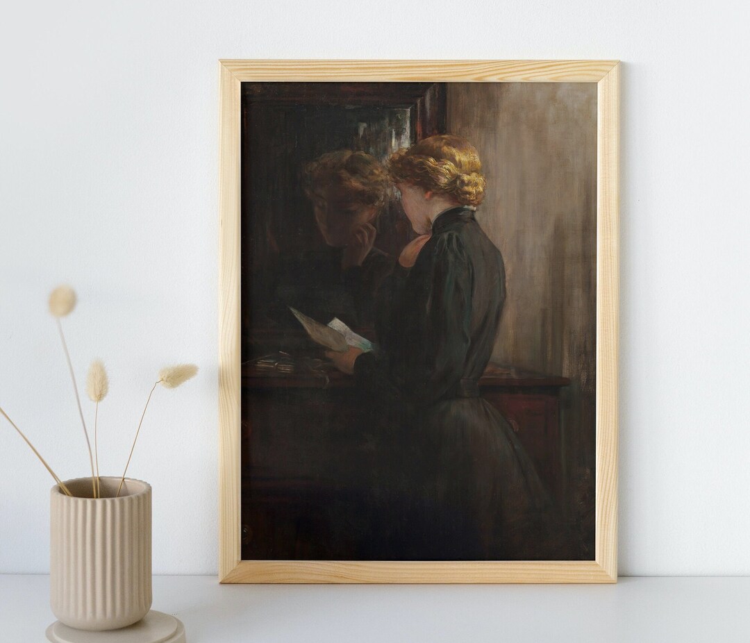 Vintage Woman Painting, Printable Wall Art, Victorian Moody Woman ...