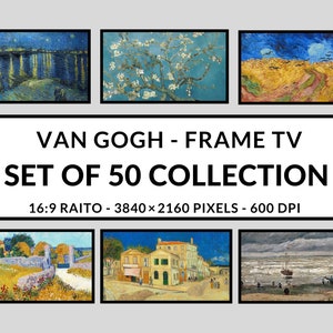 Set of 50 Van Gogh Art Collection For The Samsung Frame TV 4K, Famous Vintage Paintings By Vincent Van Gogh Art Set Instant Download
