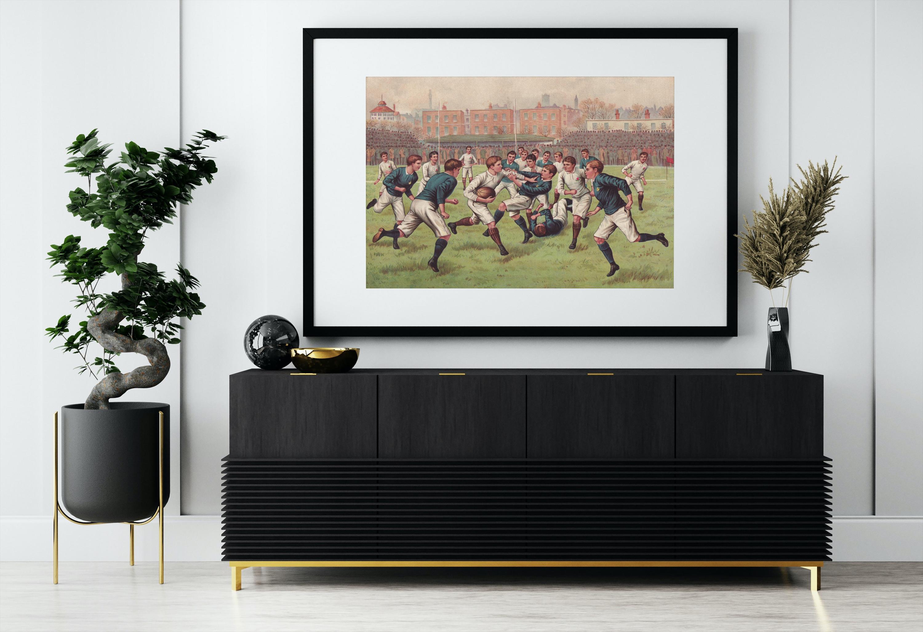 Vintage Football Poster Printable, Classic Sports Wall Art, Football ...