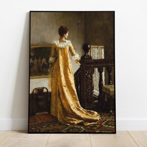 Victorian Woman Portrait, Printable Antique Wall Art, Woman Painting Digital Download, Vintage Victorian Decor, Woman Portrait Printable Art