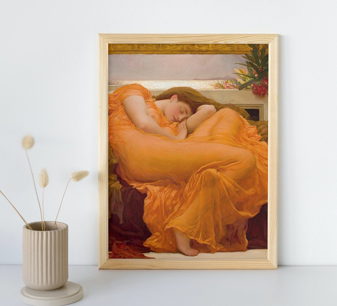 Flaming june painting frederic leighton printable wall art decor