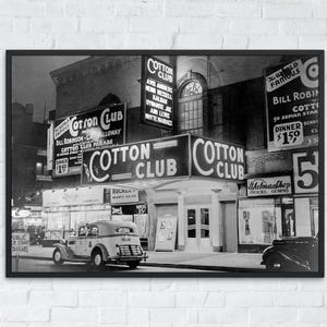 Cotton Club Harlem Print, Black and White 1920s Photo, Vintage New York City Wall Art, Jazz Club Poster, Retro Party Decor, Digital Download