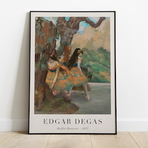 Ballet Dancers Painting with Text, Edgar Degas, Printable Wall Art Decor, Famous Portrait Print, Classic Fine Art, Instant Download