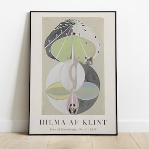 Hilma af Klint Print, Tree of Knowledge, No. 5, Printable Wall Art, Famous Minimalist Prints, Vintage Spiritual Fine Art, Digital Download