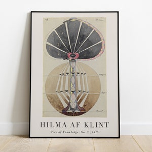 Hilma af Klint Druck, Baum der Erkenntnis, Nr. 3, druckbare Wandkunst, berühmte minimalistische Drucke, Vintage spirituelle Kunst, digitaler Download