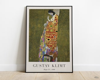 Hope II Painting, Gustav Klimt, Hope 2, Printable Wall Art, Famous Portrait Print, Classic Fine Art Poster, Home Decor, Instant Download