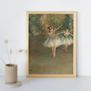 Two Dancers on Stage Painting, Edgar Degas, Printable Wall Art Decor, Famous Portrait Print, Classic Fine Art Poster, Instant Download