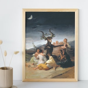 Sabbath of Witches Painting, Francisco Goya, Printable Wall Art Decor, Famous Portrait Print, Classic Fine Art Poster, Instant Download