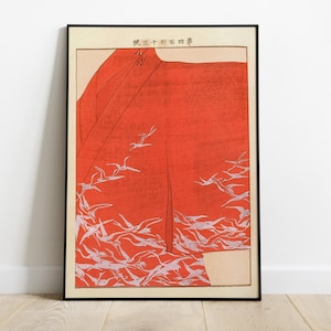 Vintage Japanese Kimono Print, Oriental Art Poster, Japanese Magazine Art, Asian Wall Decor, Exhibition Art Print, Digital Download