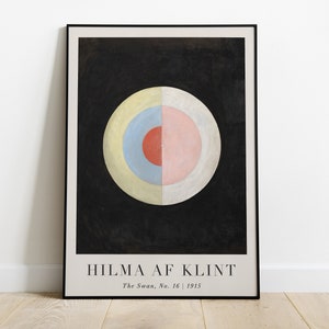 Hilma af Klint Print, The Swan, No. 16, Printable Wall Art Painting, Famous Minimalist Prints, Vintage Spiritual Fine Art, Digital Download
