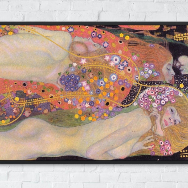 Water Serpents II Painting, Gustav Klimt, Printable Wall Art Decor, Famous Landscape Print, Classic Vintage Fine Art, Instant Download