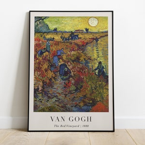 The Red Vineyard Painting, Vincent van Gogh Print, Printable Impressionism Wall Art, Famous Impressionist Art Poster, Digital Download