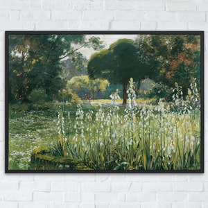 Fine Art Vintage Cottage Decor Print, Classic Landscape Wall Art Prints, Antique, Vintage Painting, Printable Digital Download