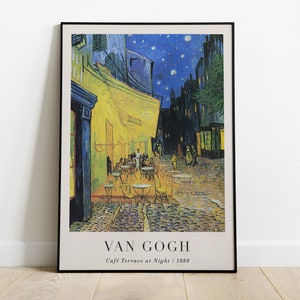 Cafe Terrasse bei Nacht Malerei, Vincent van Gogh Druck, Café druckbare Wandkunst, berühmte impressionistische Kunst Poster, digitaler Download