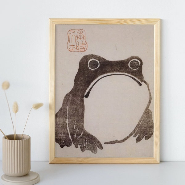 Matsumoto Hoji Art, Japanese Frog Printable Wall Art, Famous Japanese Art Print, Matsumoto Hoji Poster, Vintage Fine Art, Instant Download