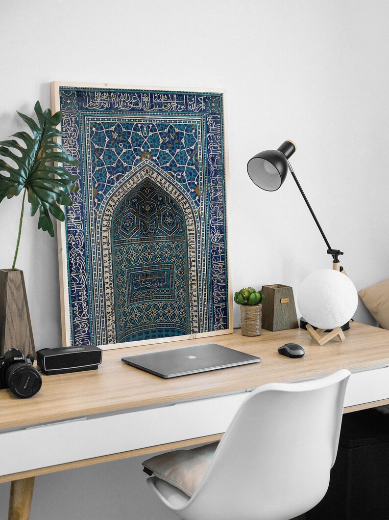 Mihrab Digital Print, Islamic Prayer Niche Traditional Persian Mosaic