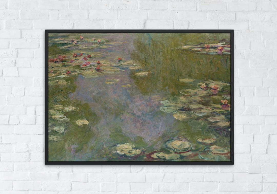 Monet Water Lilies Painting, French Vintage Landscape Art, Antique Botanical Flower Print, Spring Floral, Digital Download, Printable Poster - Etsy Japan