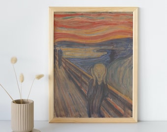 エドヴァルド・ムンク - 叫び (1893) - 絵画 ポスター プリント 苦悩