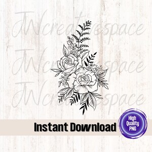 Rose Flower PNG Digital Download File