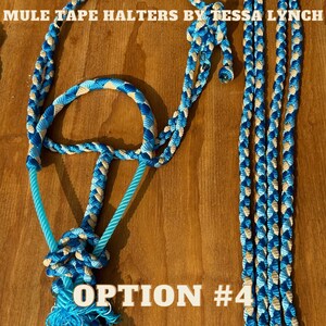 Turquoise Mule Tape Horse Halter With Rope Noseband - Etsy