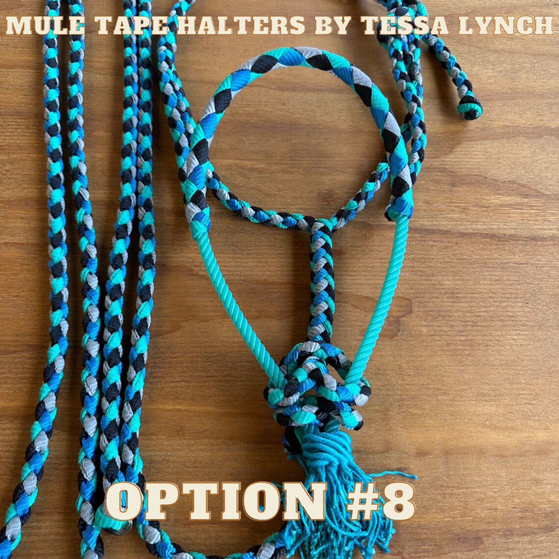 Turquoise Mule Tape Horse Halter With Rope Noseband - Etsy