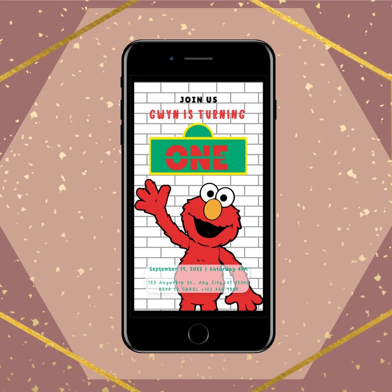 Elmo Invitations - Etsy