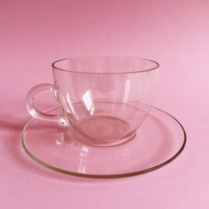 Ladislav Sutnar functionalistic glass tea/coffee 4 pcs set, 1931, Kavalier Glassworks, Czechoslovakia