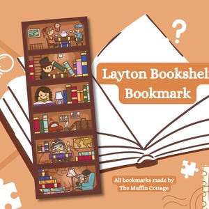 Layton Buddies Bookmark, Professor Bookmark, Puzzle bookmark