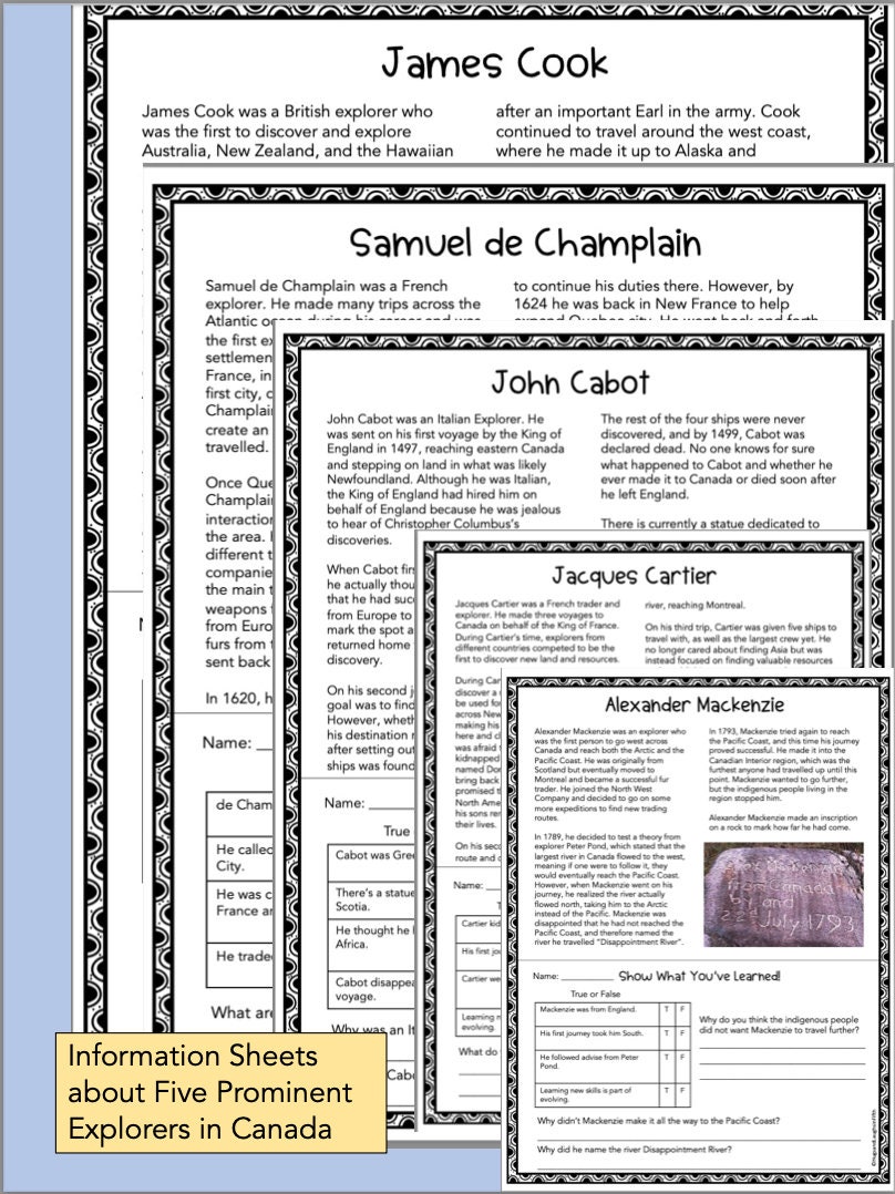 Printable | Explorers Game | Student Activity | Learning | Lesson ...