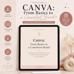 Canva Workbook for Small Business | Brand Consistency Design Guide (A4 Printable PDF)