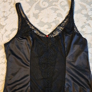 Vintage Liza Lawrence Black Lace Camisole Lingerie