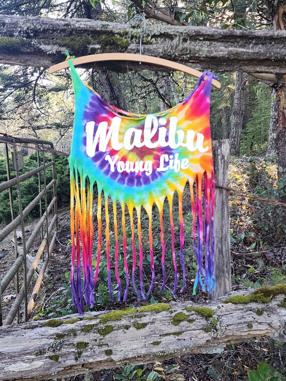 Malibu Young Life Upcycled Fringe Crop Top - image 4