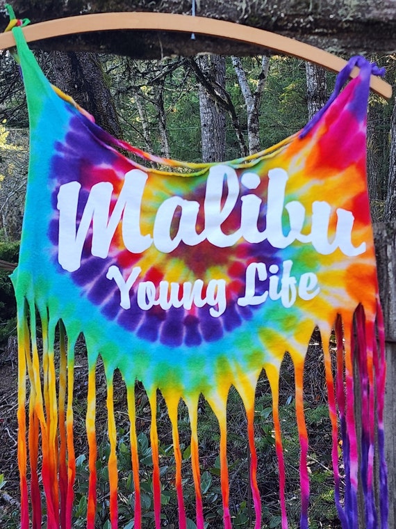 Malibu Young Life Upcycled Fringe Crop Top - image 3