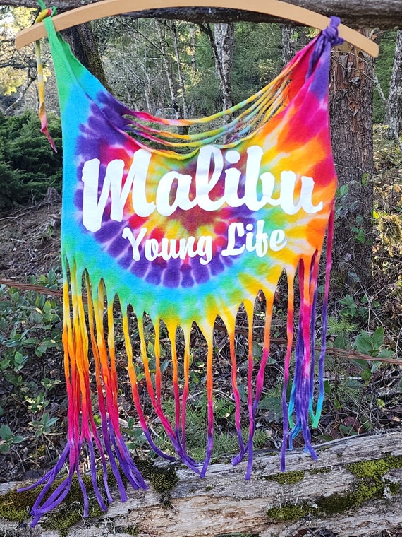 Malibu Young Life Upcycled Fringe Crop Top - image 2