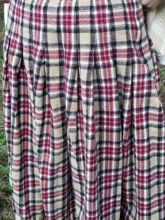 Vintage Wool Pendleton Plaid Skirt - image 7