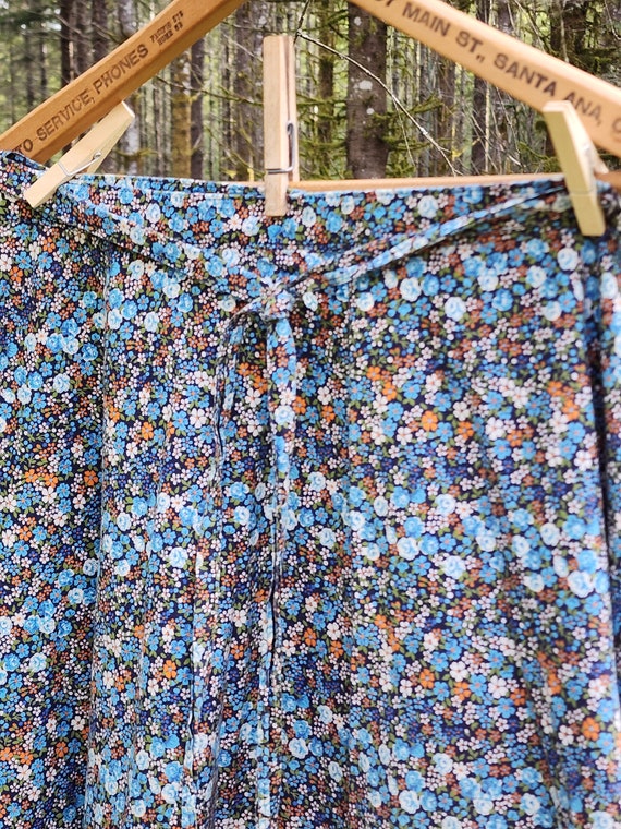 Vintage Calico Wrap Skirt - image 3