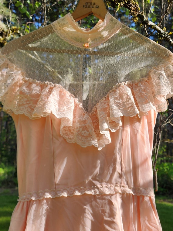 GORGEOUS Peach 70s MAXI Dress
