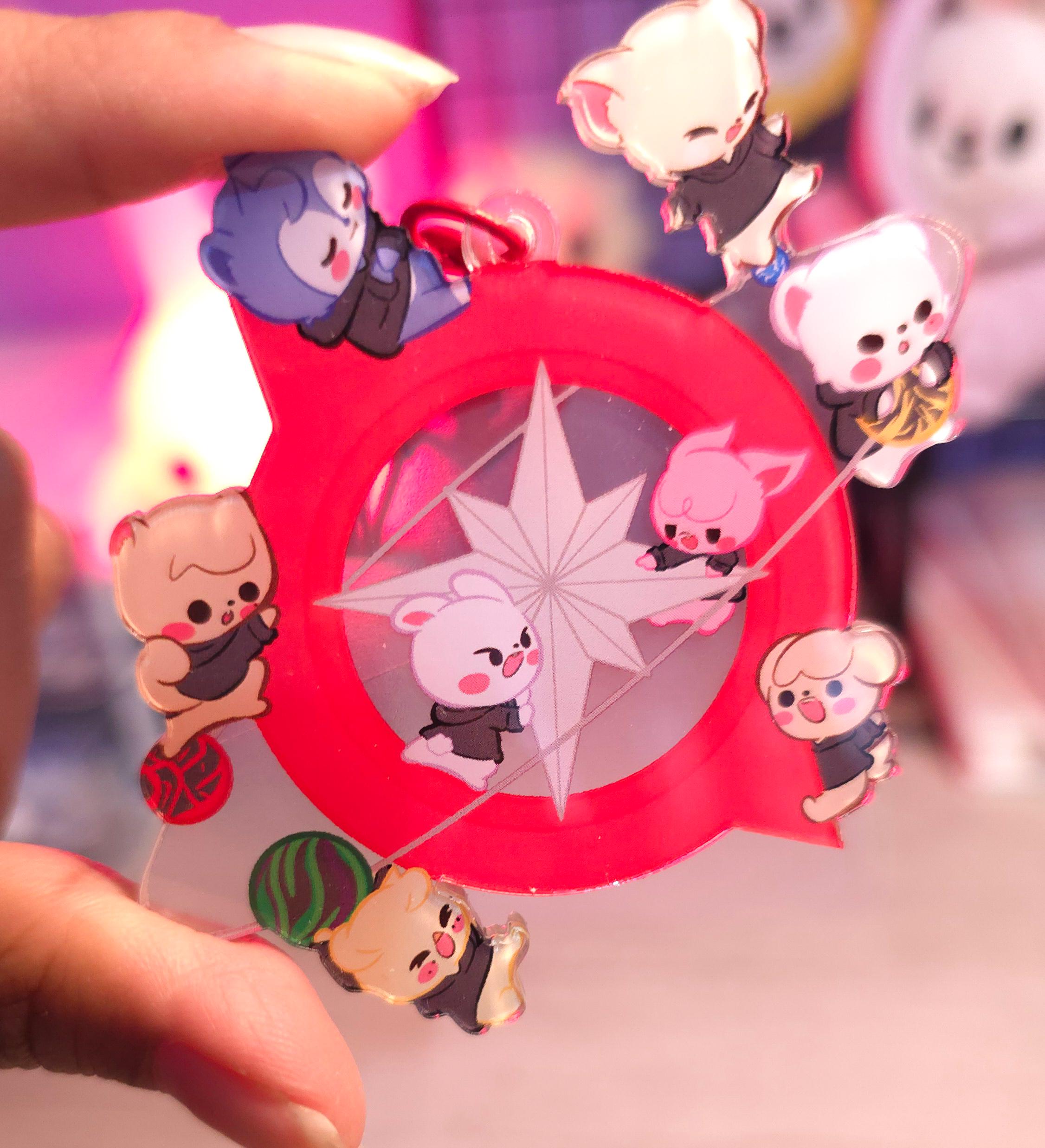 Straykids OT8 Full Bleed Keychain / Skzoo / Acrylic Keychain - Etsy