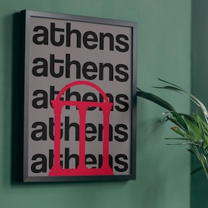UGA Arch Athens GA Poster - Digital Download Print - University of Georgia Arch