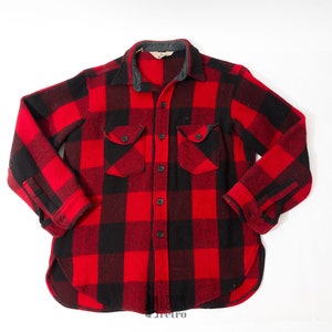 Vintage Woolrich Shirt Jacket, Unlined, 1960s-1970s, Plaid