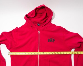 Vintage GAP Hoodie, Zip Front, Red, 1990s, Womens Large - Etsy