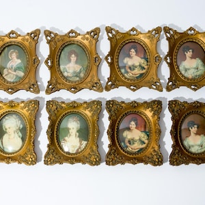 Vintage Ladies Art, Cameo Creations, Framed Portrait Pictures, SOLD INDIVIDUALLY