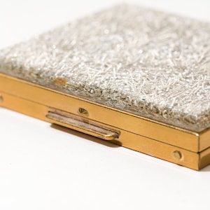Vintage Glitter Compact, Powder, Confetti