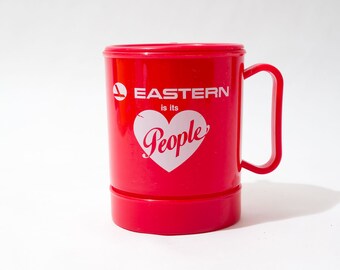 Taza de viaje vintage de Eastern Airlines: Eastern es su gente